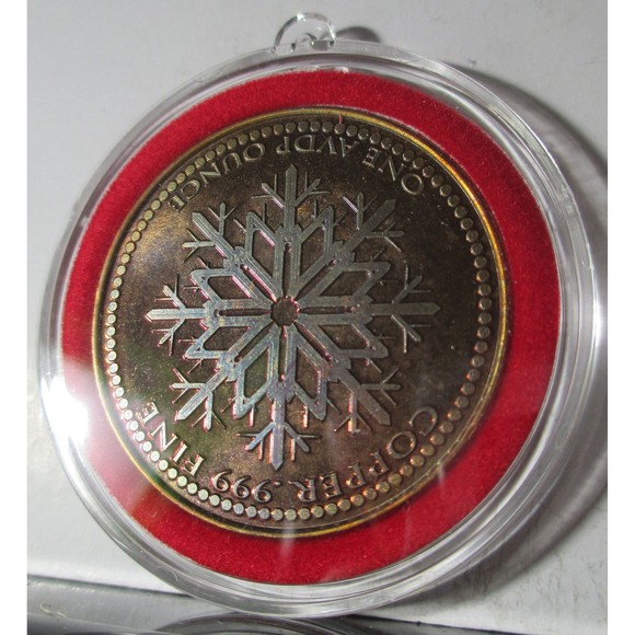 Santa Winking OKAY Copper Medallion - Picture 4 of 5